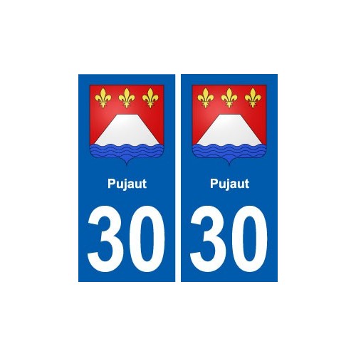 30 Pujaut blason ville autocollant plaque stickers