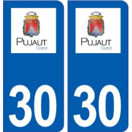 30 Pujaut logo ville autocollant plaque stickers