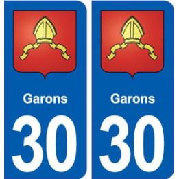 30 Garons blason ville autocollant plaque stickers