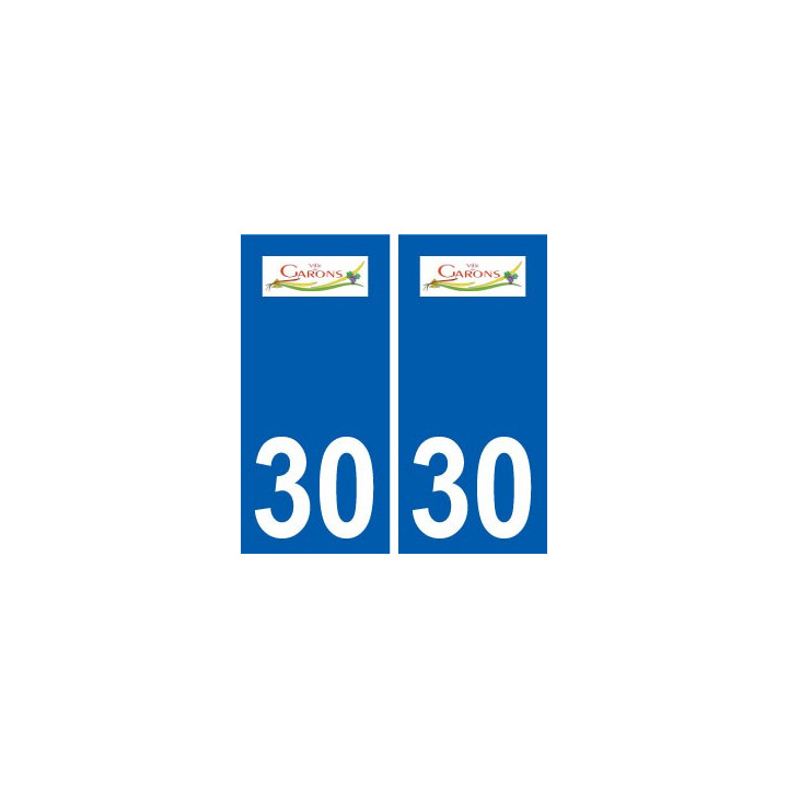 30 Garons logo ville autocollant plaque stickers