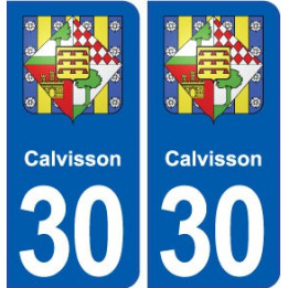 30 Calvisson blason ville autocollant plaque stickers