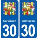 30 Calvisson blason ville autocollant plaque stickers