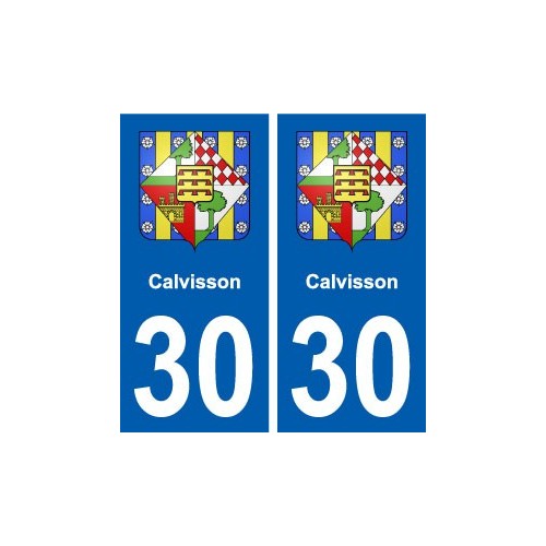 30 Calvisson blason ville autocollant plaque stickers