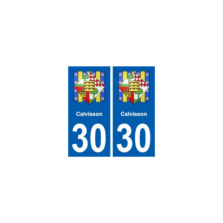 30 Calvisson blason ville autocollant plaque stickers