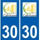 30 Calvisson logo ville autocollant plaque stickers