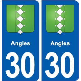 30 Angles blason ville autocollant plaque stickers