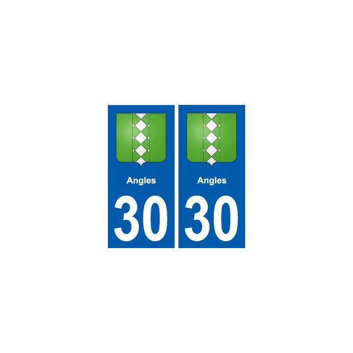 30 Angles blason ville autocollant plaque stickers