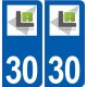 30 Angles logo ville autocollant plaque stickers