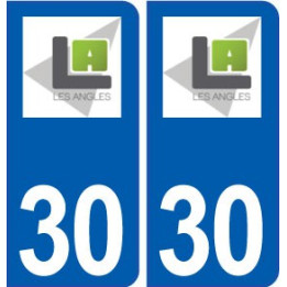 30 Angles logo ville autocollant plaque stickers