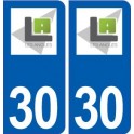 30 Angles logo ville autocollant plaque stickers