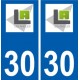 30 Angles logo ville autocollant plaque stickers