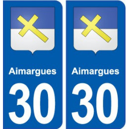 30 Aimargues blason ville autocollant plaque stickers