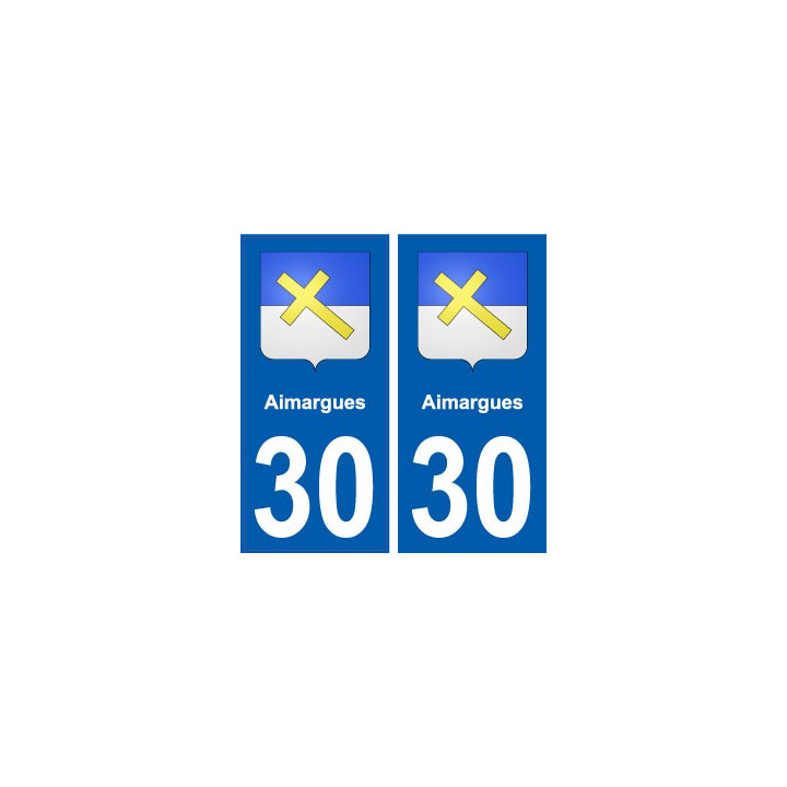 30 Aimargues blason ville autocollant plaque stickers