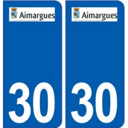30 Aimargues logo ville autocollant plaque stickers