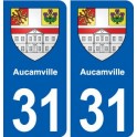 30 Aucamville blason ville autocollant plaque stickers