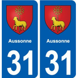 31 Aussonne blason ville autocollant plaque stickers