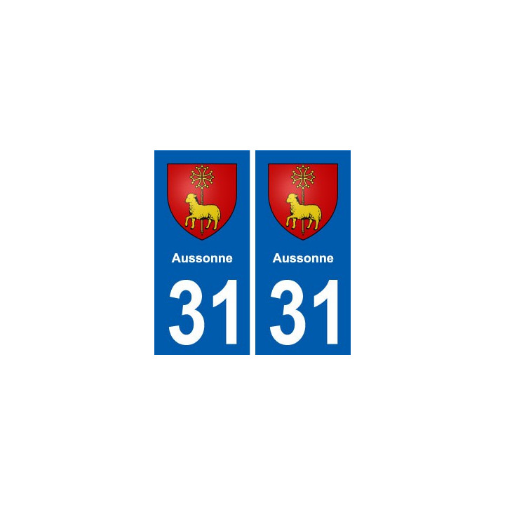 31 Aussonne blason ville autocollant plaque stickers