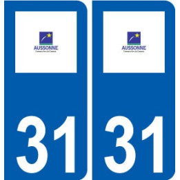 31 Aussonne logo ville autocollant plaque stickers