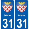 31 Auterive blason ville autocollant plaque stickers