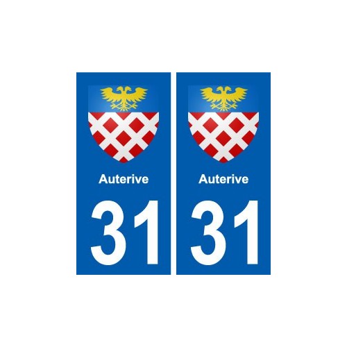 31 Auterive blason ville autocollant plaque stickers