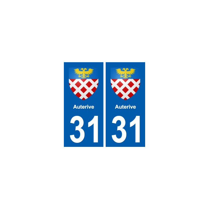 31 Auterive blason ville autocollant plaque stickers
