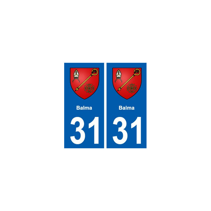 31 Balma blason ville autocollant plaque stickers