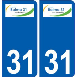 31 Balma logo ville autocollant plaque stickers