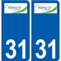 31 Balma logo ville autocollant plaque stickers