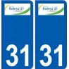 31 Balma logo ville autocollant plaque stickers