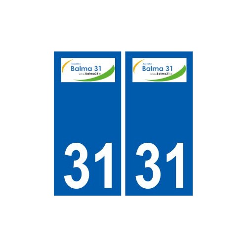 31 Balma logo ville autocollant plaque stickers