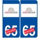 Ski france alpes Chamonix autocollant plaque sticker département au choix