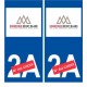 Ski france alpes Chamonix autocollant plaque sticker département au choix