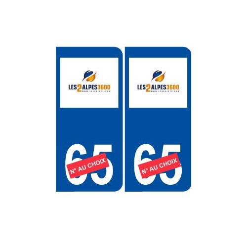 Ski france alpes les deux alpes autocollant plaque sticker département au choix