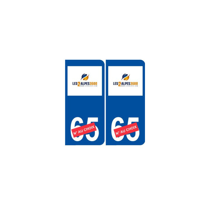 Ski france alpes les deux alpes autocollant plaque sticker département au choix