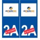 Ski france alpes les deux alpes autocollant plaque sticker département au choix