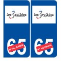 Ski france alpes les trois vallées autocollant plaque sticker département au choix