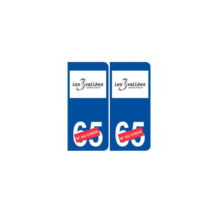 Ski france alpes les trois vallées autocollant plaque sticker département au choix