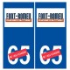 Ski france pyrénées font romeu autocollant plaque sticker département au choix