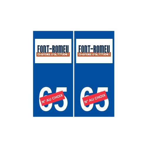 Ski france pyrénées font romeu autocollant plaque sticker département au choix