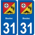 31 Bouloc blason ville autocollant plaque stickers