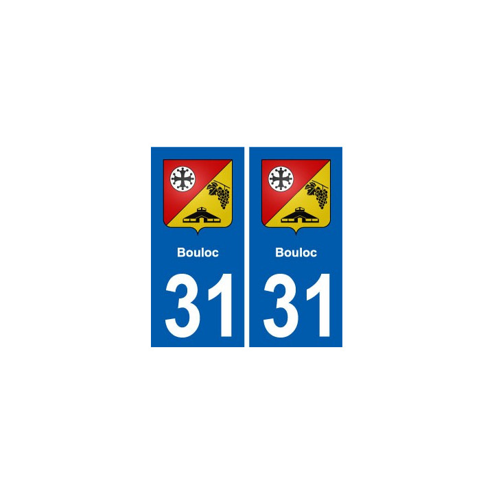 31 Bouloc blason ville autocollant plaque stickers