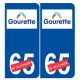 Ski france pyrénées gourette autocollant plaque sticker département au choix