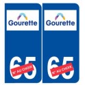 Ski france pyrénées gourette autocollant plaque sticker département au choix