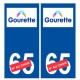 Ski france pyrénées gourette autocollant plaque sticker département au choix