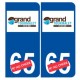 Ski france pyrénées grand tour malet autocollant plaque sticker département au choix