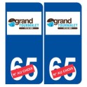 Ski france pyrénées grand tour malet autocollant plaque sticker département au choix