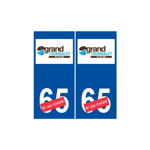 Ski france pyrénées grand tour malet autocollant plaque sticker département au choix