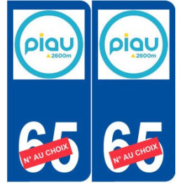 Ski france pyrénées piau engaly autocollant plaque sticker département au choix