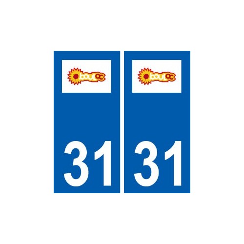 31 Bouloc logo ville autocollant plaque stickers