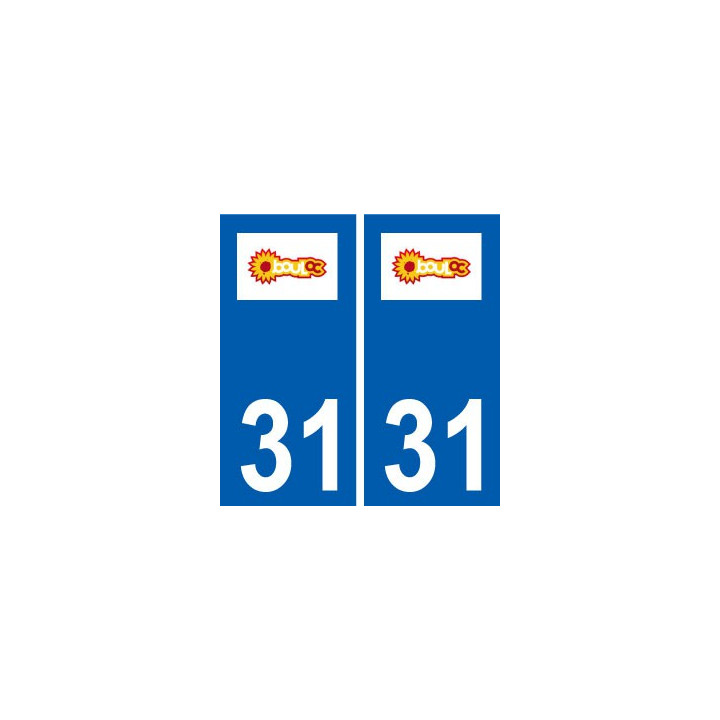 31 Bouloc logo ville autocollant plaque stickers